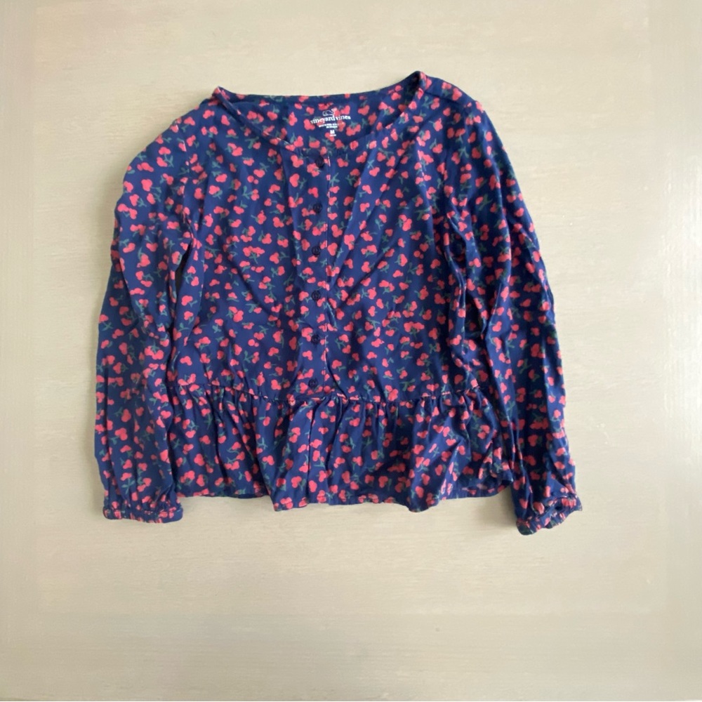 Vineyard Vines Girls’ Peplum Top size M